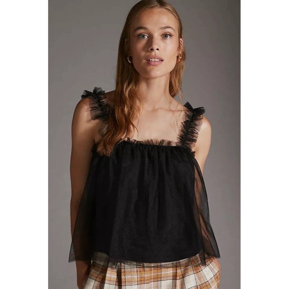 NWT Anthropologie Sunday in Brooklyn Tulle Tank Top Size Extra Large XL